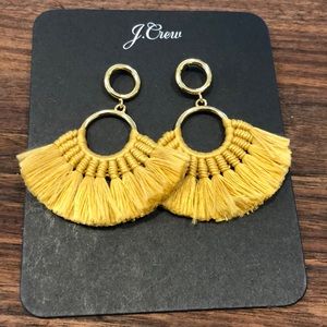 J.Crew gold tassel earrings